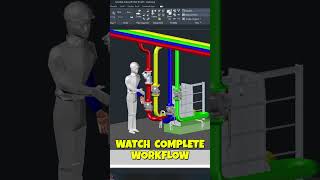 Plate Heat Exchanger Piping Workflow | AutoCAD Plant 3D Tutorial #shorts