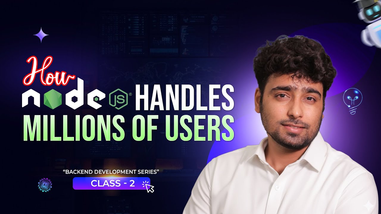 Node.js Full Course Day 2 | Event Loop in Node.js | How Node.js handles 10000 users at once