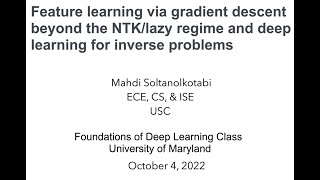 Celebrity Deep Learning Foundations: Mahdi Soltanolkotabi's talk on Feature learning & inverse problems Net Worth