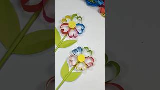 DIY Paper Heart Flowers 🌸 Easy Paper Craft! #shorts