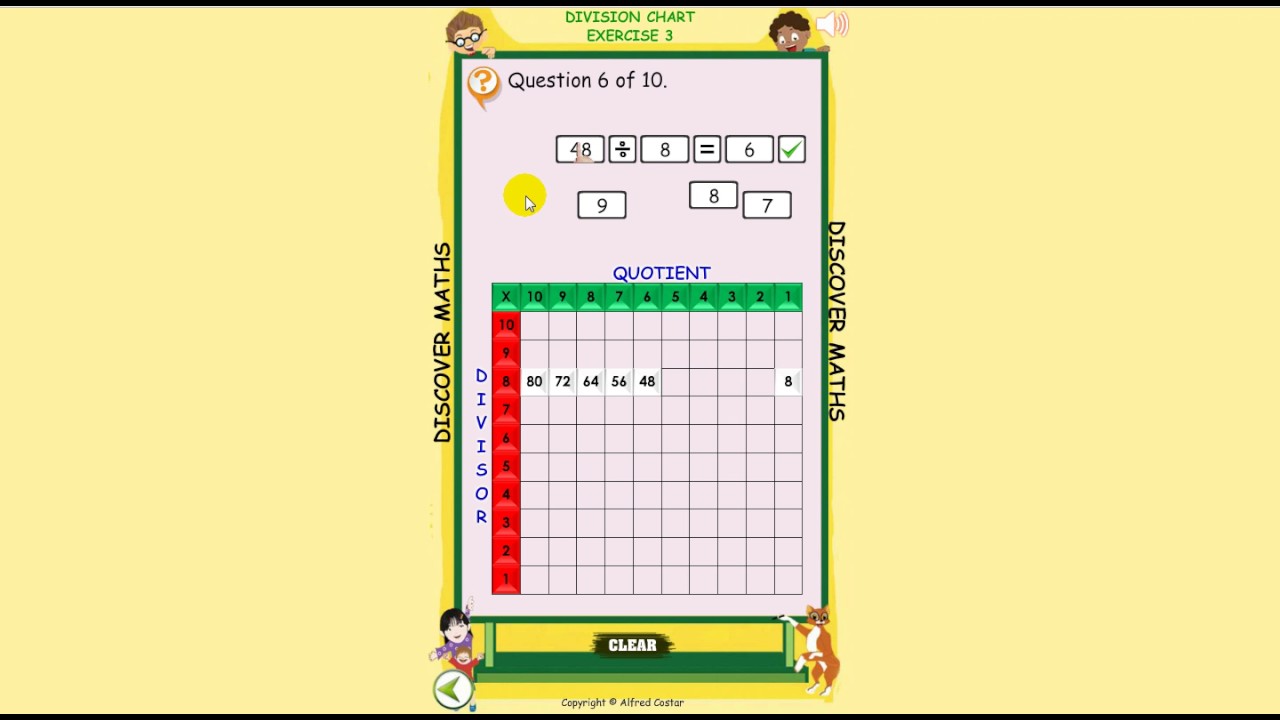 Division Chart Montessori