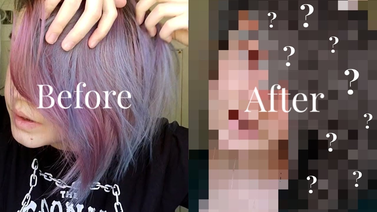 Putting Orange Hair Dye Over Pink/Blue Hair - Youtube