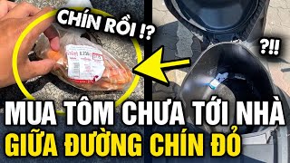 Đi siêu thị MUA TÔM về nấu ăn, trên đường về thanh niên phát hiện TÔM ĐÃ CHÍN | Tin 3 Phút