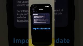 iOS 26.4.2 update. Important update. #shortsfeed #shorts #ios26 #apple