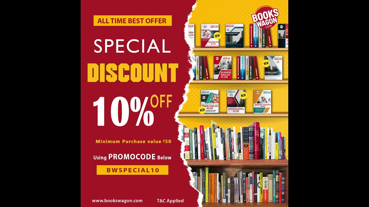 Special Discount UpTo 10% On All Books