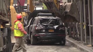 Cleanup continues after deadly parking garage collapse in Manhattan