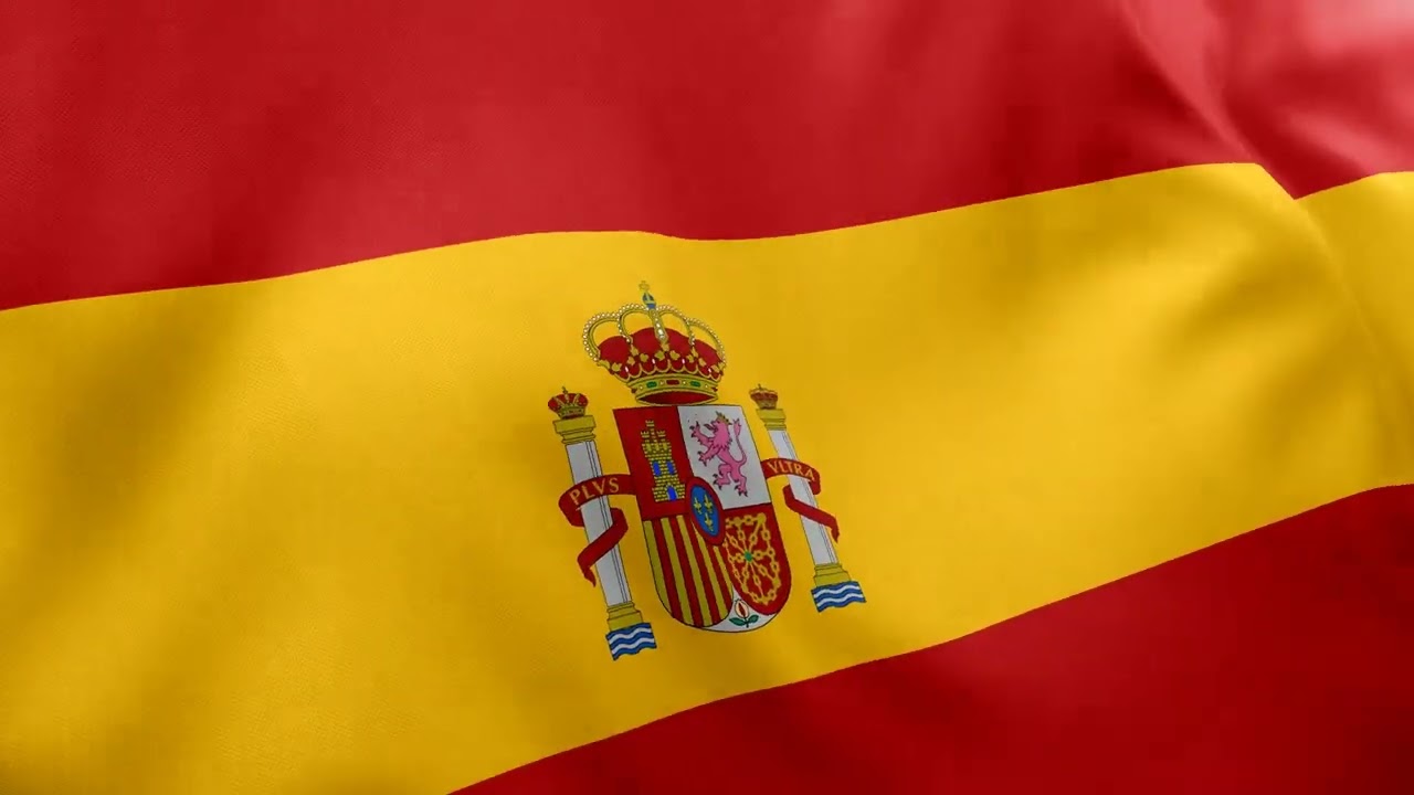 SPAIN - Waving Flag Loop 4K