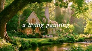 stepping into a living painting by the stream 🌸 relaxing piano playlist for study & calm