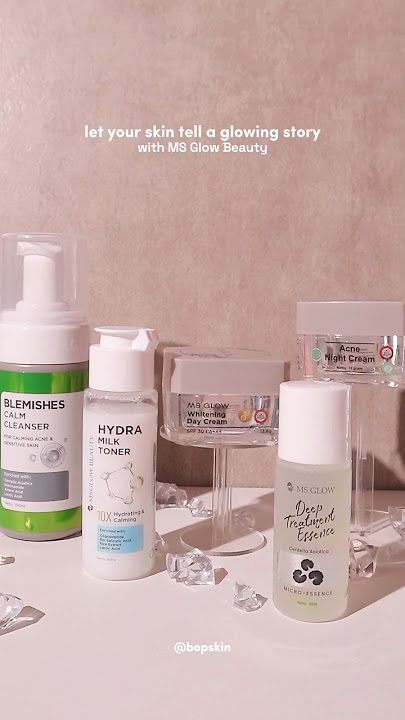 daily skincare routine with ms glow beauty 😍 #msglow #skincare #skincareroutine #acne #ugccreator