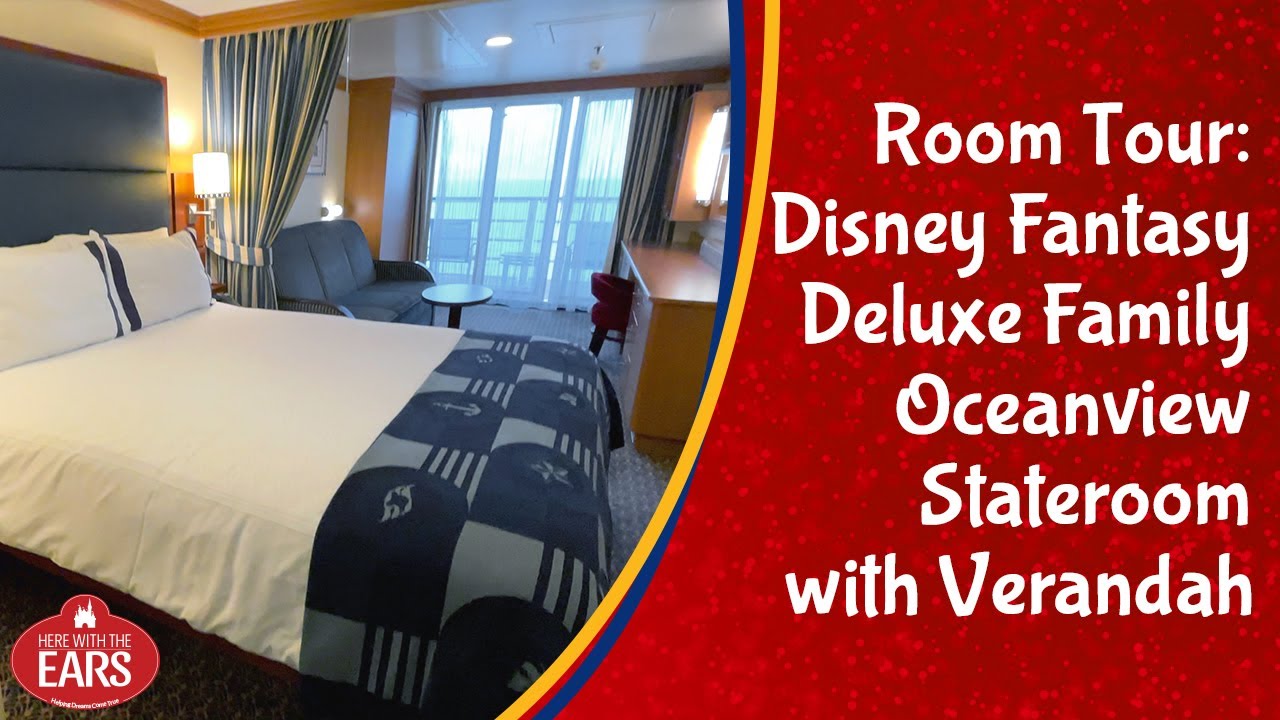 Disney Fantasy Deluxe Family Oceanview Stateroom with Verandah Tour
