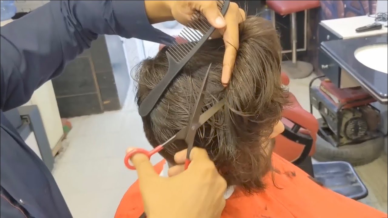 Long Haircut Transformation With Scissior