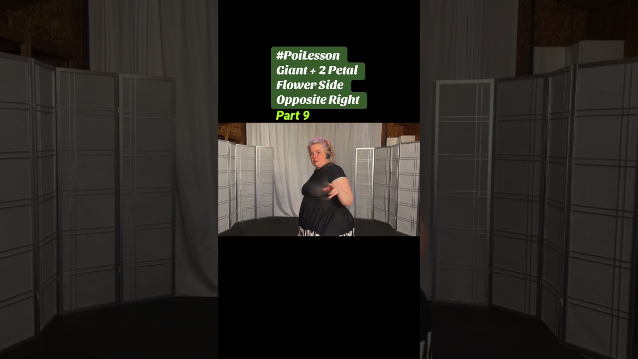 Pt9 Poi Giant + 2 Petal Flower Side Opposite Right 