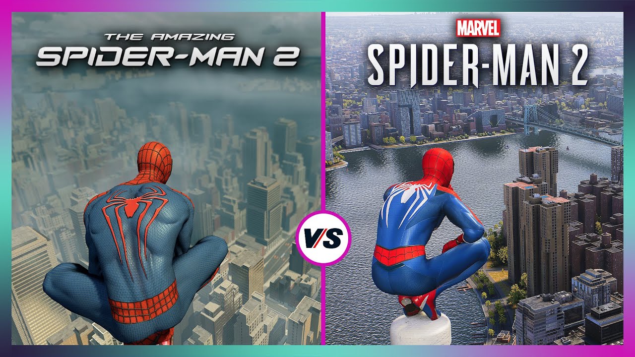 The Amazing Spider-Man 2 vs Marvel's Spider-Man 2 - Gameplay Physics and Details Comparison