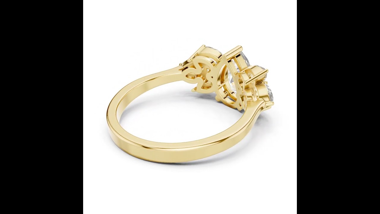 Seven Pear Diamond Blossom Ring