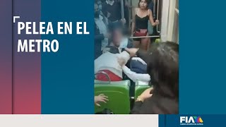 Captan pelea en la zona exclusiva para mujeres del Metro de la CDMX