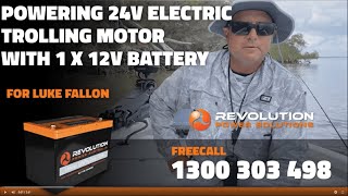 Revolution Power 24v Electric Trolling Motor with Revolution Power Lithium Battery