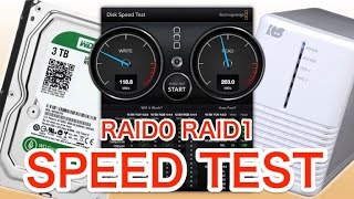 RAID 0とRAID1のスピードテスト  ラトックシステム RAIDケース + WD HDD Green 3TB × 2枚