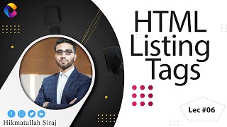 HTML 5 in pashto|| order list, unorder list and nested list in html.