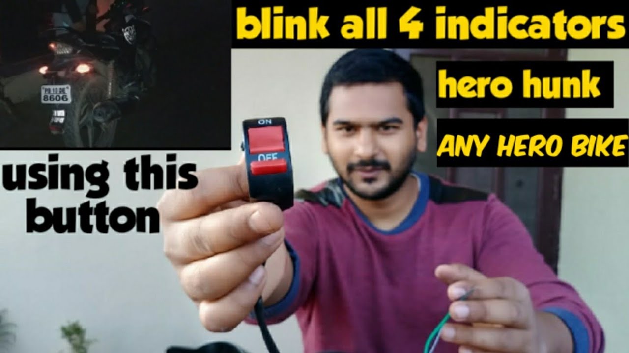 Hero Hunk Hazard light || How to Blink All Indicators In One Time || DIY| 