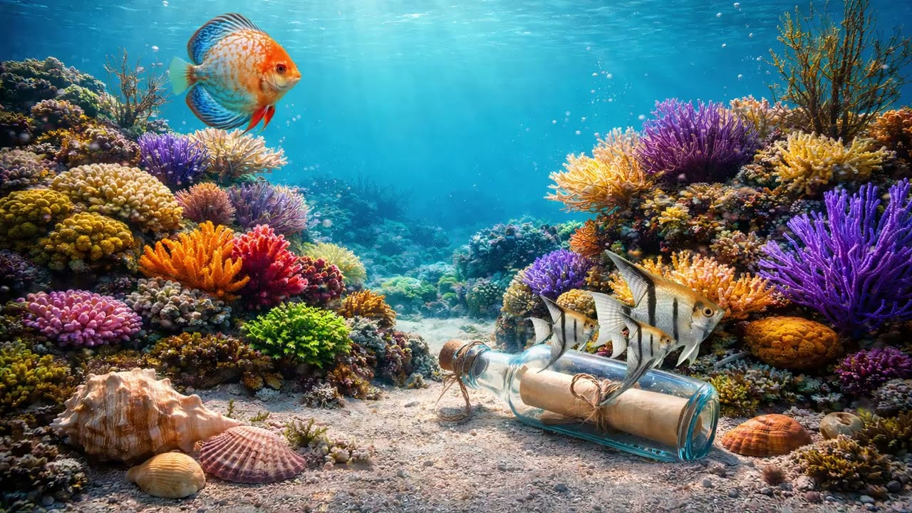 Calm Focus Coral Reef 🐠 Gentle Fish Movement & Music for Reading, Work, and Creative Flow