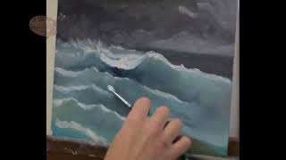 Storm Waves Oil Painting Time-lapse Copy after Ivan Ajvazovszkij