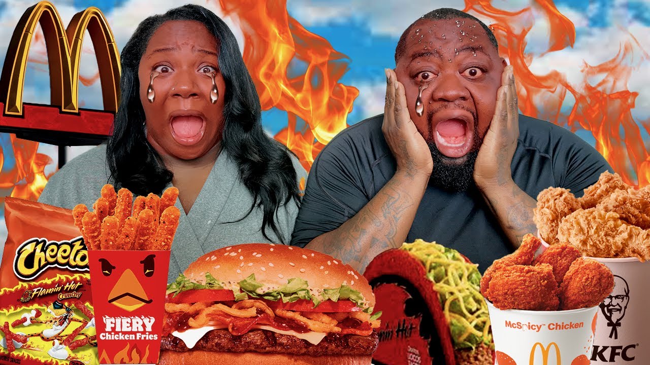 Eating The SPICIEST FOOD From Every FAST FOOD Restaurant!!