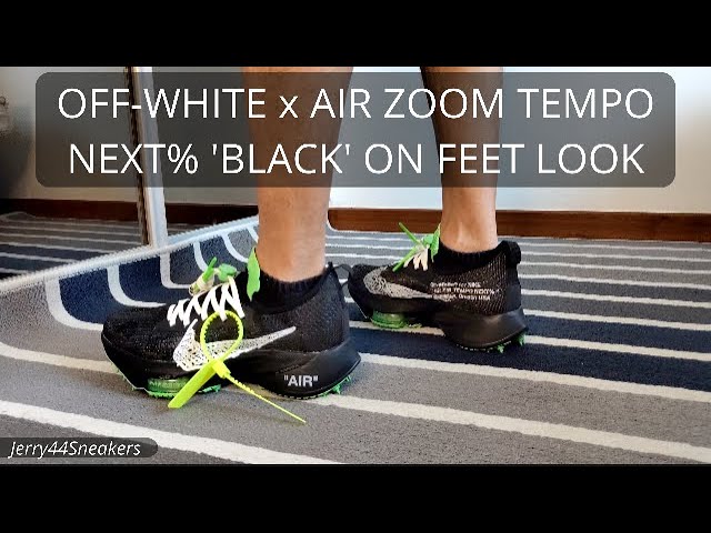 Strålende skrå Frontier On Feet Look] Off-White x Air Zoom Tempo Next% 'Black' - YouTube