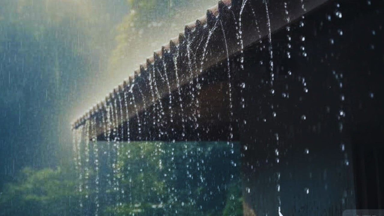 Midnight Rainstorm with Gentle Thunder for Relaxing Sleep