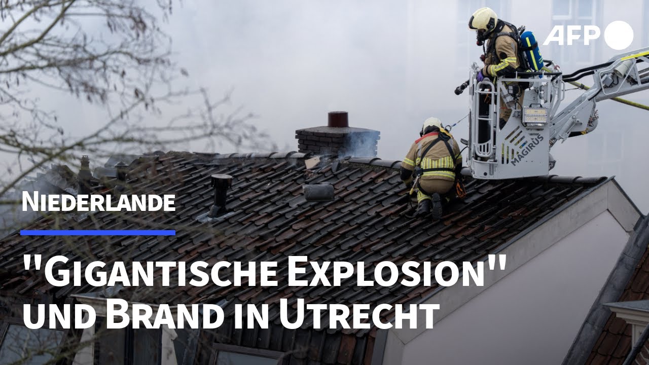 Utrecht: "Gigantische Explosion" und Brand | AFP