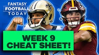 Week 9 Fantasy Lineup Breakdown: MUST STARTS & SITS! | 2023 Fantasy Football Advice