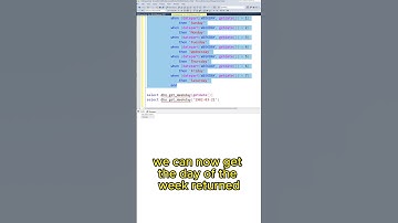 SQL Get the Weekday of a Date | SQL did you know #shorts