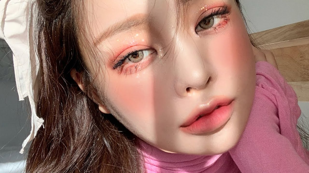 ENG | 핑크톤 펄메이크업🌟 막 운 것 같은 청순한 메이크업 bling bling pearl makeup