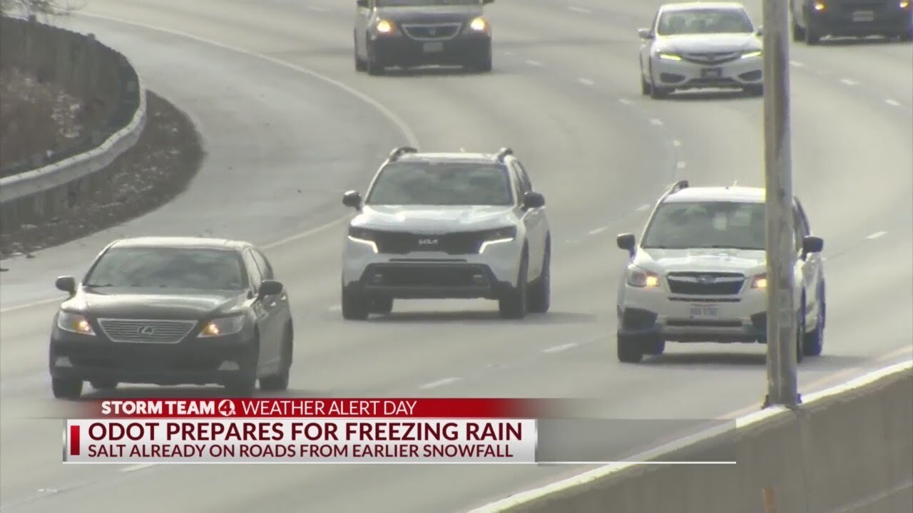 ODOT preparing for slick roads with freezing rain in the forecast - YouTube