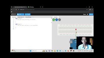 Simulasi arduino Uno dengan rangkaian Lampu LED berkedip, di web WOKWI 