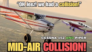 Cessna 152 & Piper COLLIDED MID-AIR at Farmingdale, NY #N43450 #N4672M