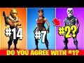 The 20 BEST Fortnite Skins EVER (voted by fans)