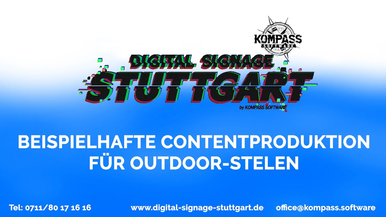 Beispielhafte Contentproduktion für Outdoor Stelen