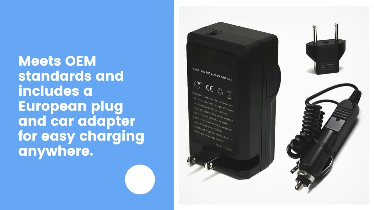 Nikon D300S Replacement Battery (2-Pack, 2000mAh) and Charger