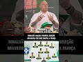 Ronaldão analisa possível Seleção Brasileira pro jogo contra a França