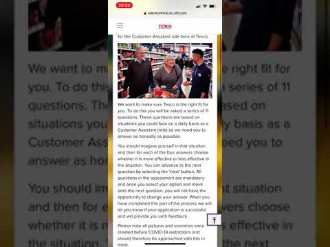 Tesco question and answer apply