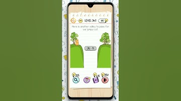 Brain Test Level 347(Here us another valley to pass for our jumpy cat🐱) walkthrough solutions.
