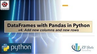 Add New columns and row to DataFrames Pandas Python |1.7.4  Statistical analysis and data science