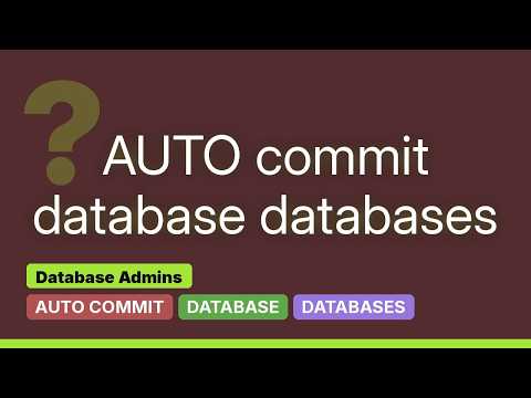Databases: Is it better to use AUTOCOMMIT = 0 (4 Solutions!!)