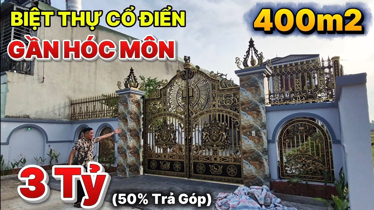 💥 Nhất định phải xem! Biệt thự sân vườn 10x43m full thổ cư sát Hóc Môn, Chỉ Có 1 Căn- gần TPHCM