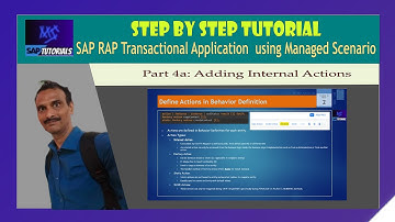 Part 4: SAP RAP Transaction App - Managed Scenario: Adding Internal Actions