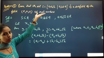 Examles on subring and subfield ll ring morphism bsc 3rd year