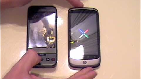 Nexus One & G1 Side By Side -  Google Phone Boot Up