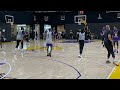 Lakers scrimmaging  small ball group for  composed of LeBron, AD, Westbrook, Melo and Monk