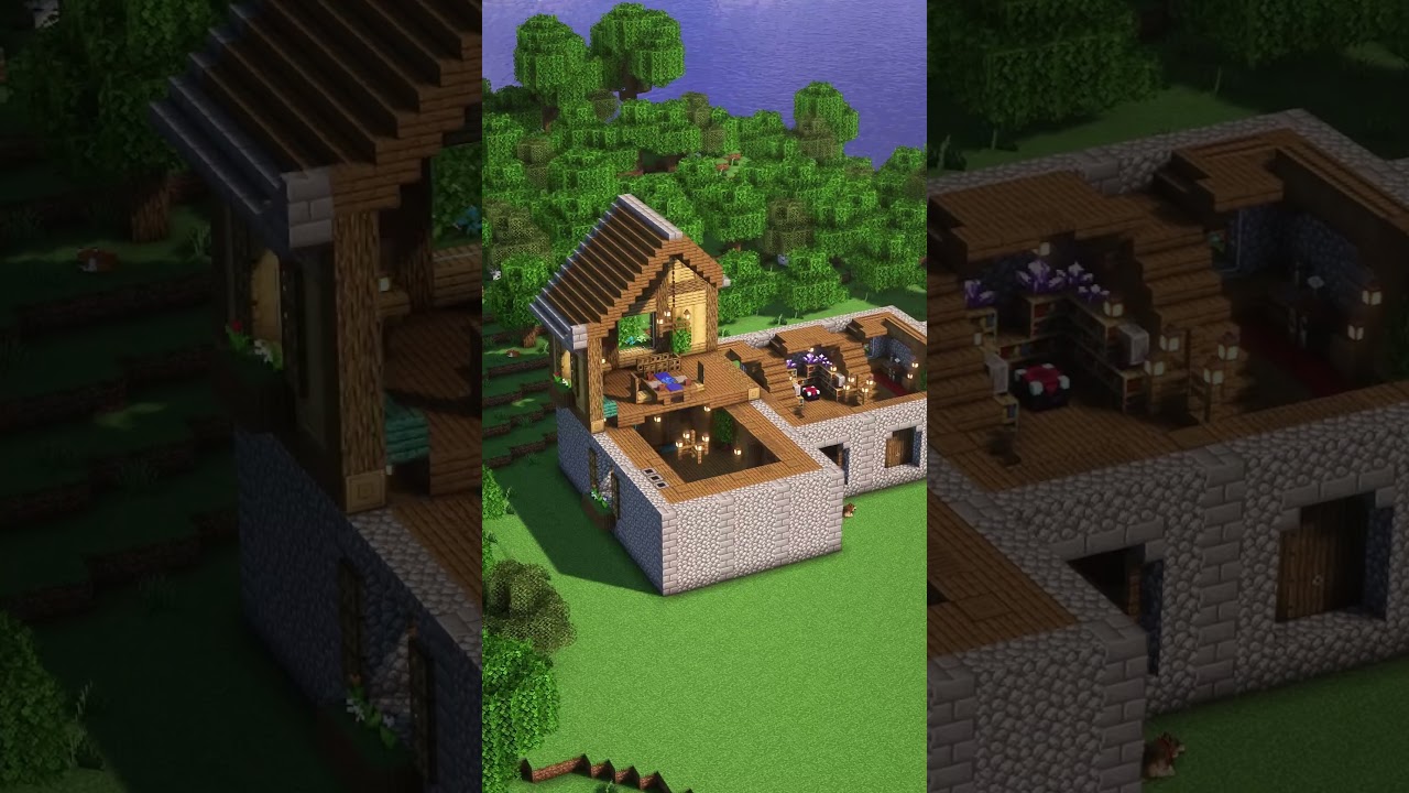Minecraft Starter Duo House 🏡 Use 3D guide on Heybuilds.com link in my profile 📝 ft.