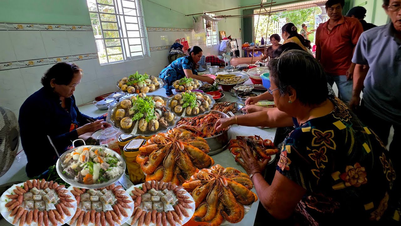 Đám giỗ thiếm ba nấu nhiều món ngon đặc  sản Miền Tây .CTMT 